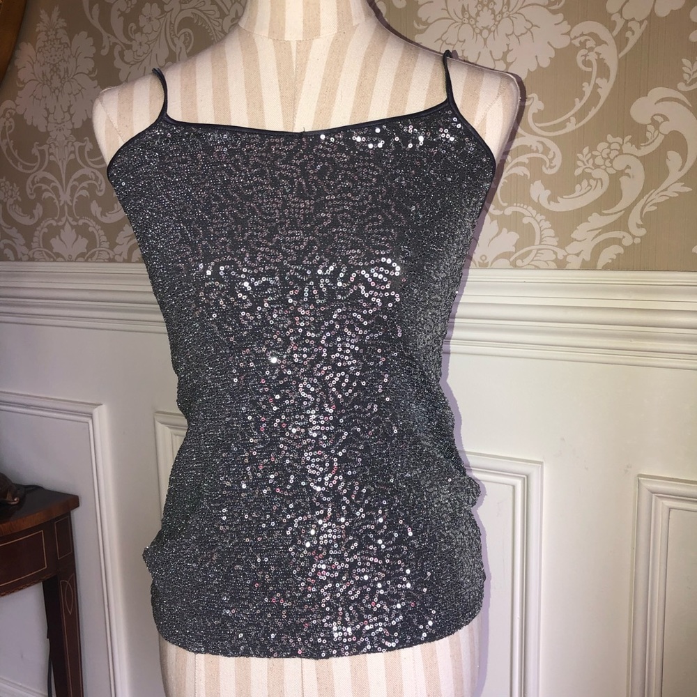 Express grey sequined tank...Size XS